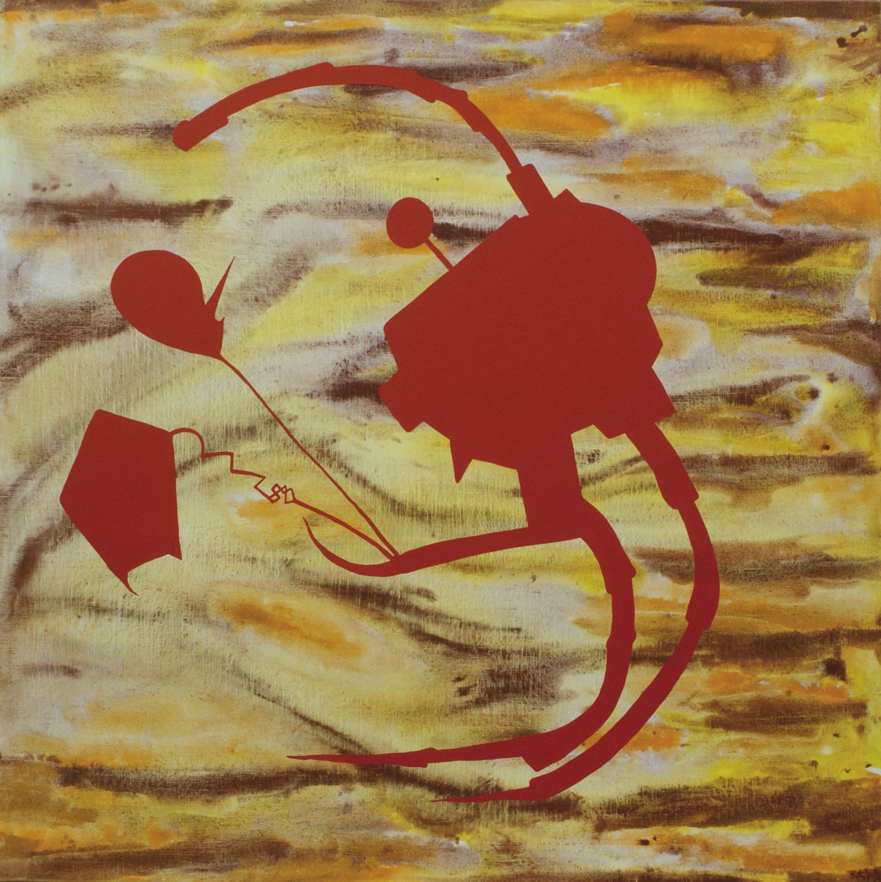 Batthyány I., 140x140, akril, vászon, 1990. SZÉP Péter Gyűjtemény
